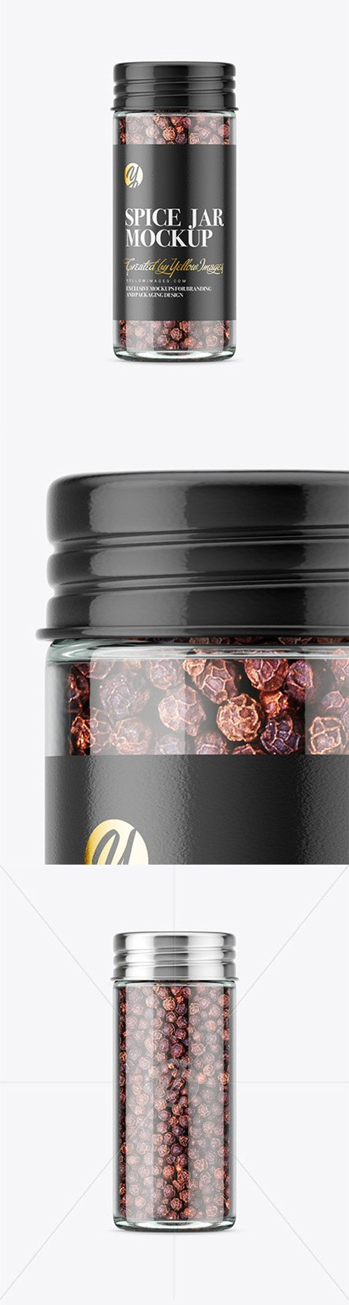 Spice Jar with Black Pepper Mockup 80580