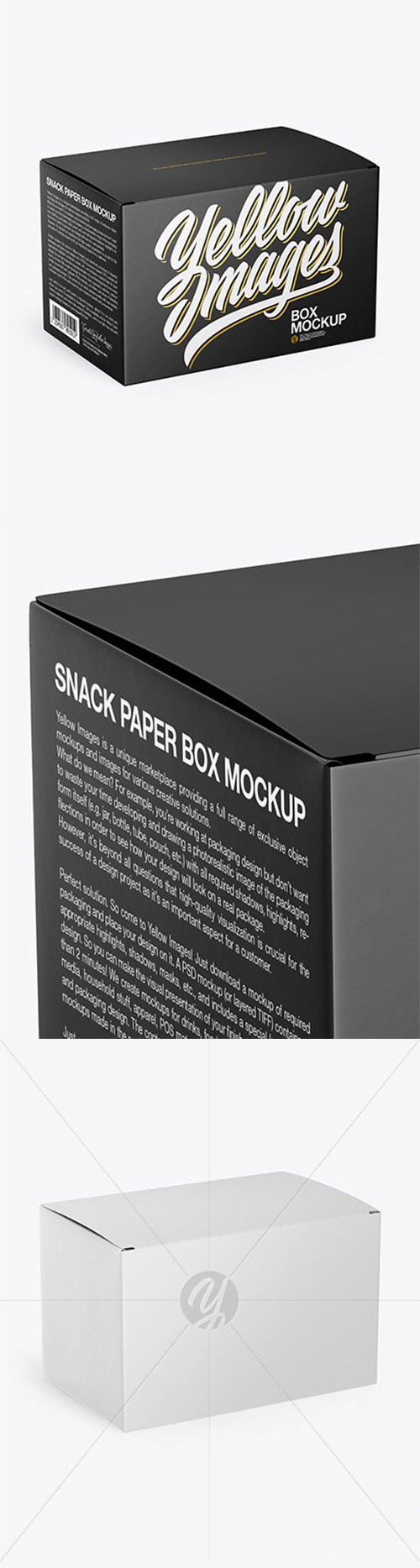 Glossy Paper Box Mockup 49053