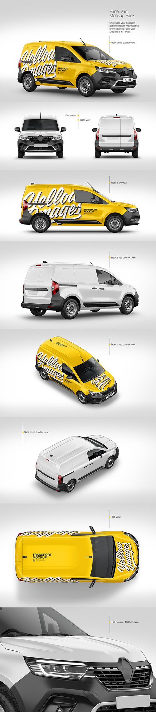 Panel Van Mockup Pack 81890