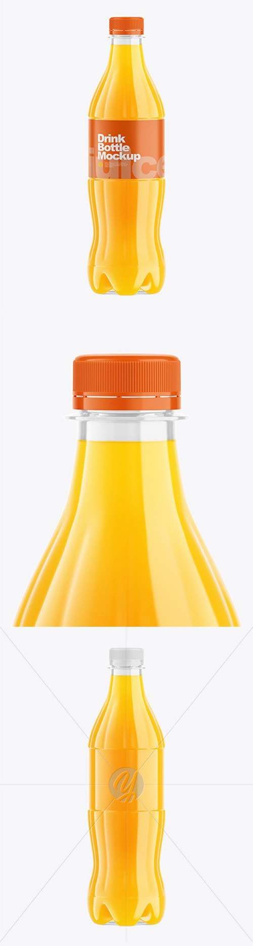 500ml Clear Plastic Drink Bottle Mockup 80678