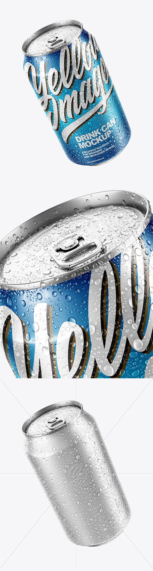 Can Mockup With Water Drops 58083