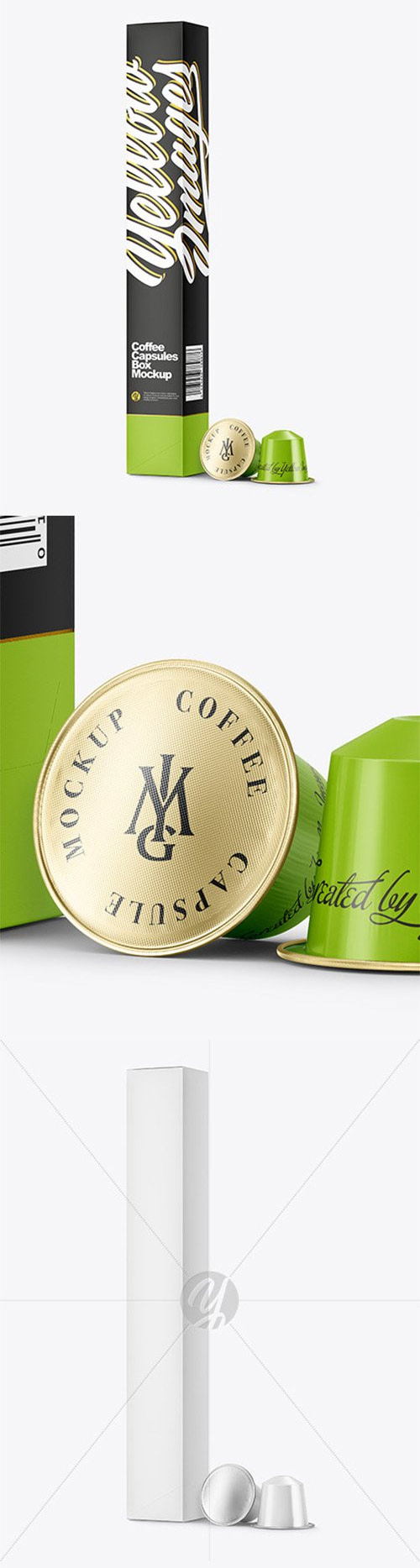Coffee Capsules & Paper Box Mockup 60796