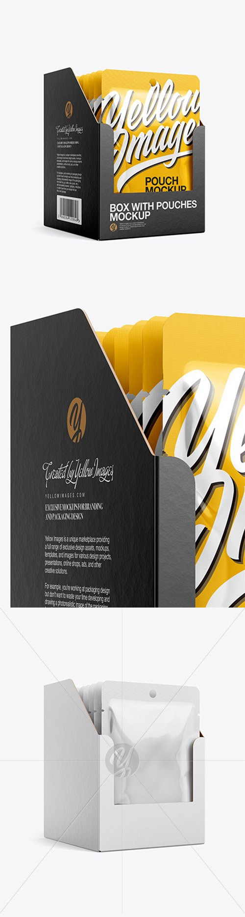 Box w/ Pouches Mockup - Half Side View 24766