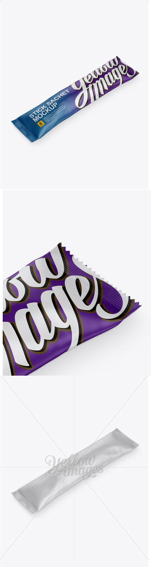 Matte Stick Sachet Mockup - Halfside View 14873