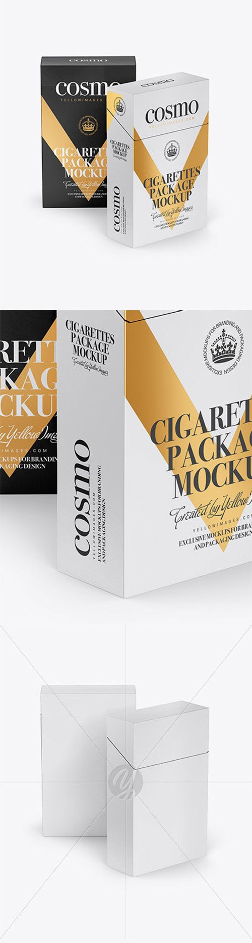Two Flip-top Hard Cigarette Packs Mockup 23044