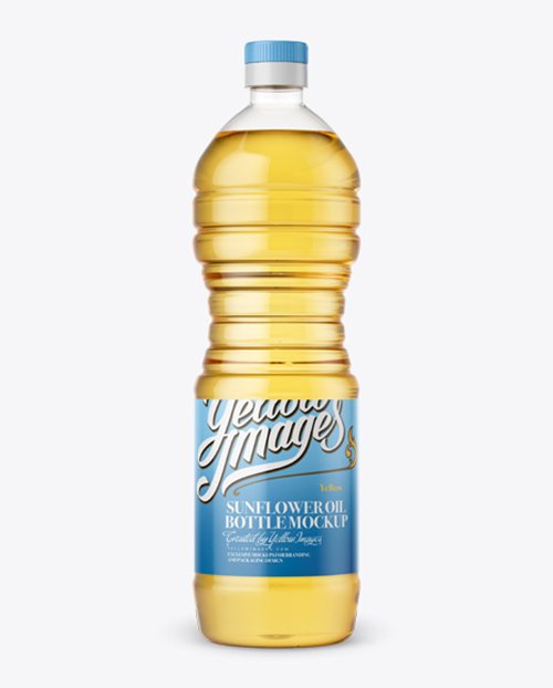 Plastic Sunflower Oil Bottle Mockup 13095
