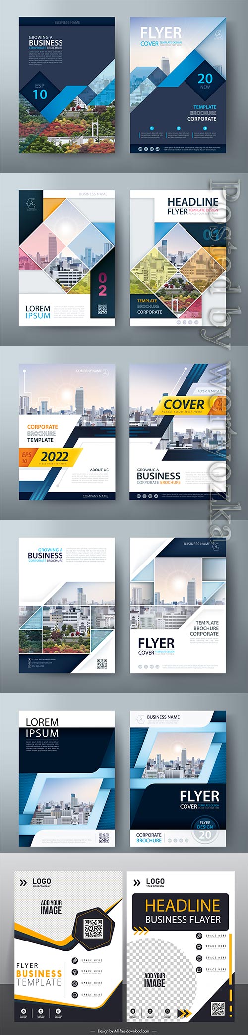 Business flyers in vector