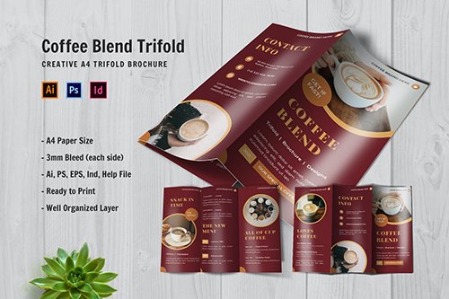 Coffee Blend Trifold Brochure