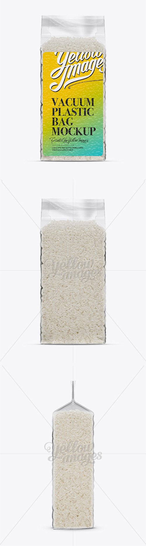 Rice Vacuum Plastic Bag Mockup