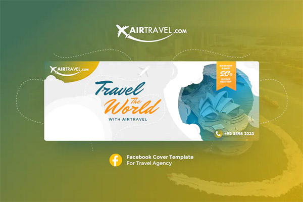 AirTravel - Facebook Cover Template