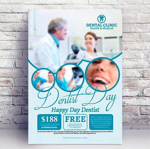 Dentist Day Flyer PSD Template