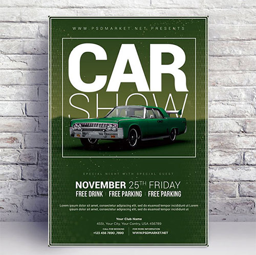 Car Show Event Flyer - PSD Template