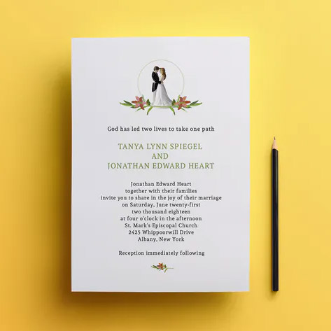 Christian Wedding Invitation Card