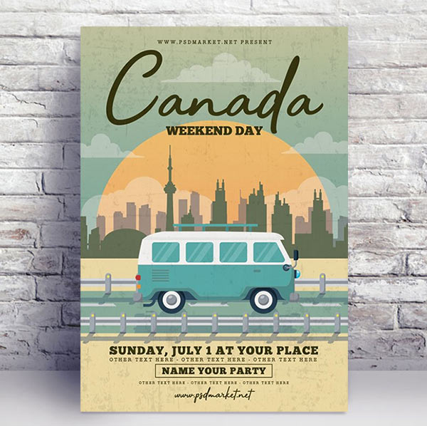 Canada Day Flyer - PSD Template