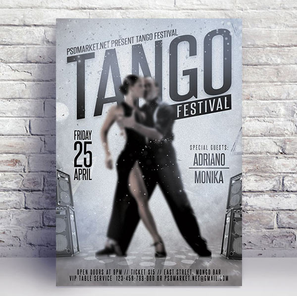 Tango Festival Premium Flyer - PSD Template