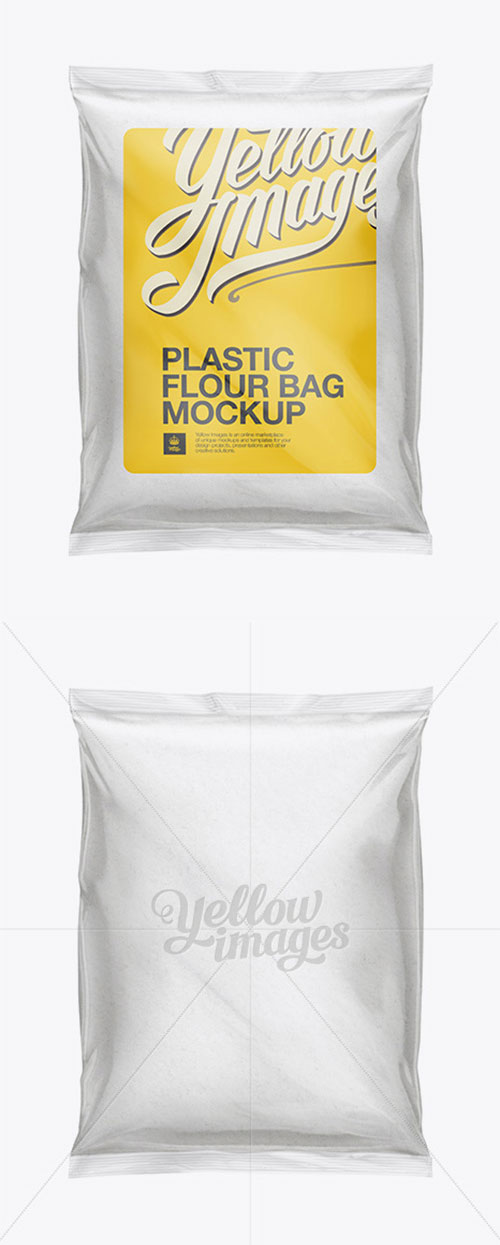 Plastic Bag with Flour Mockup 11882