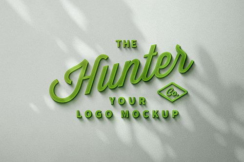 Green Glowing Logo Mockup
