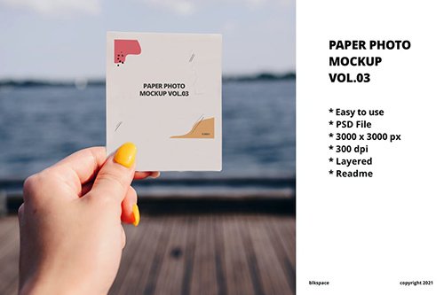 Paper Photo Mockup Vol.03