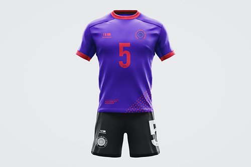 Soccer Football Jersey Uniforms Set Mockup Template