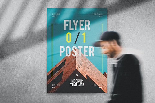 Wall Poster Mockup Template