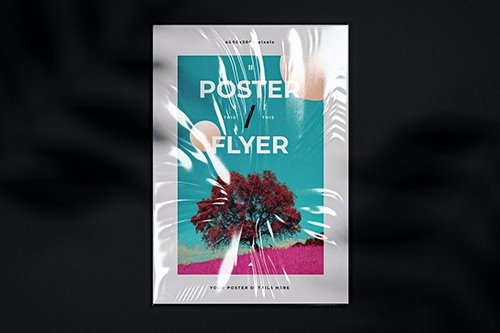 Foil Poster Flyer Mockup Template