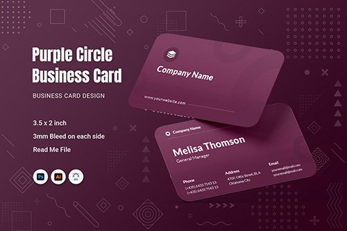 Purple Circle Business Card