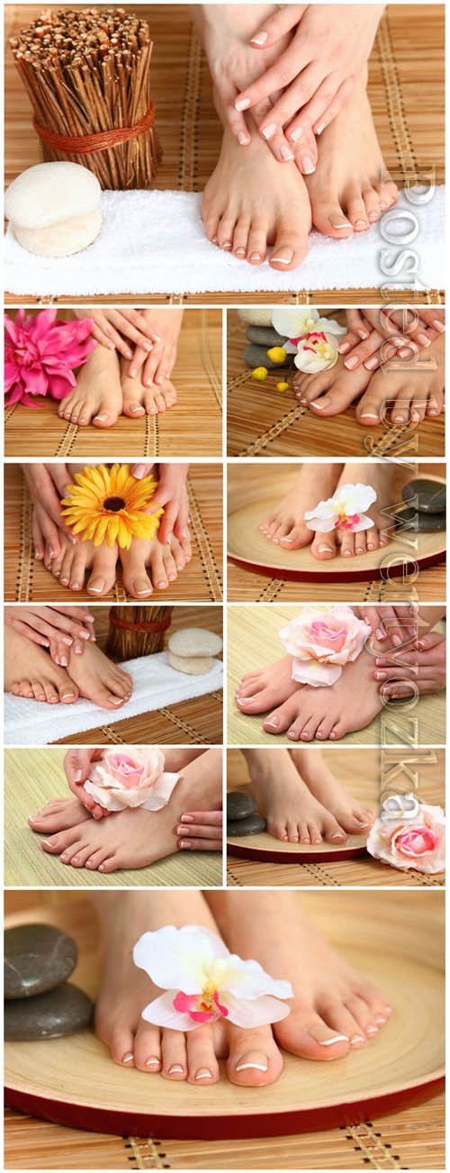 Female pedicure stock photo