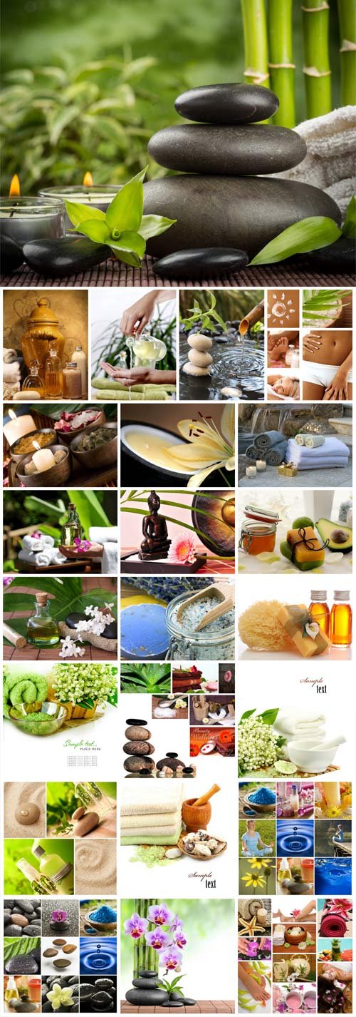 Spa composition set stock photo