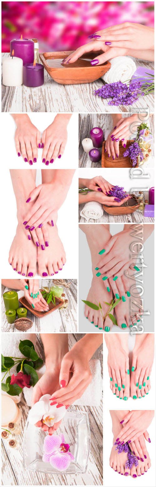 Pedicure and manicure stock photo