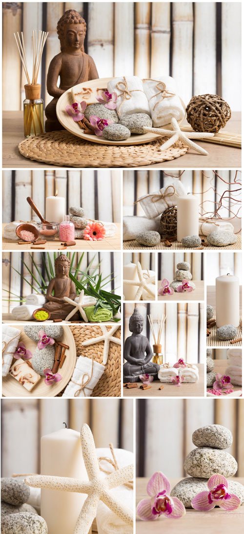 Buddha figurine and spa composition photo