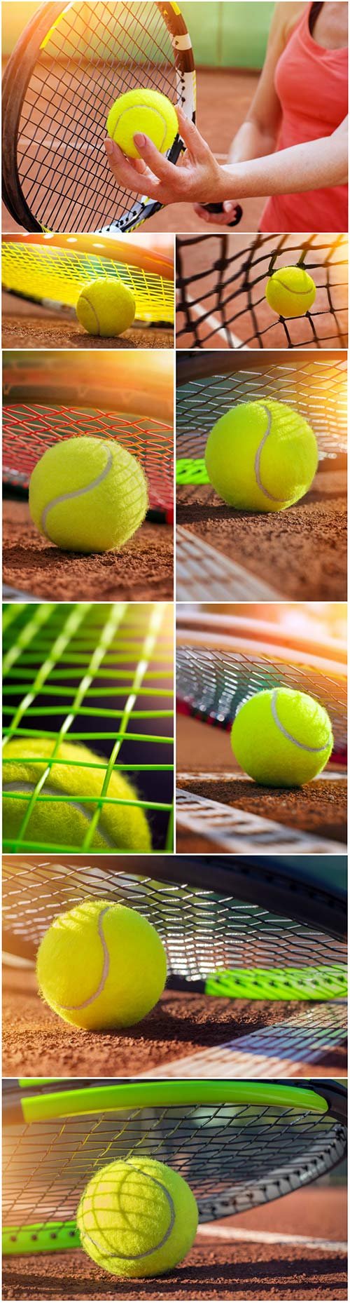 Tennis ball on a tennis court