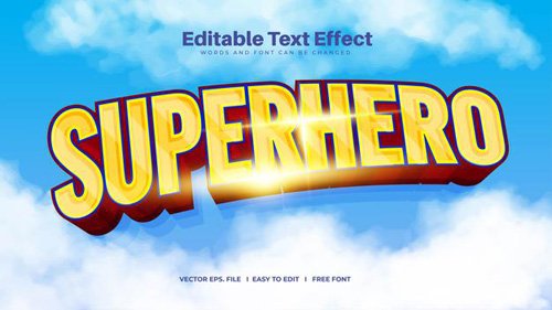 Superhero text effect