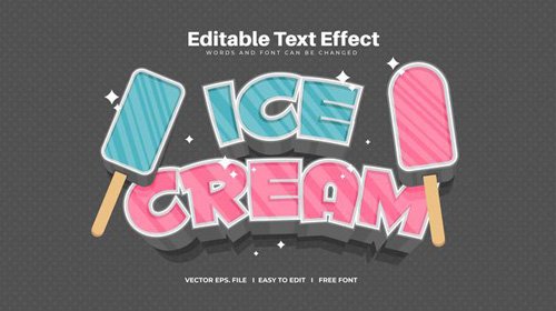 Ice cream text effect