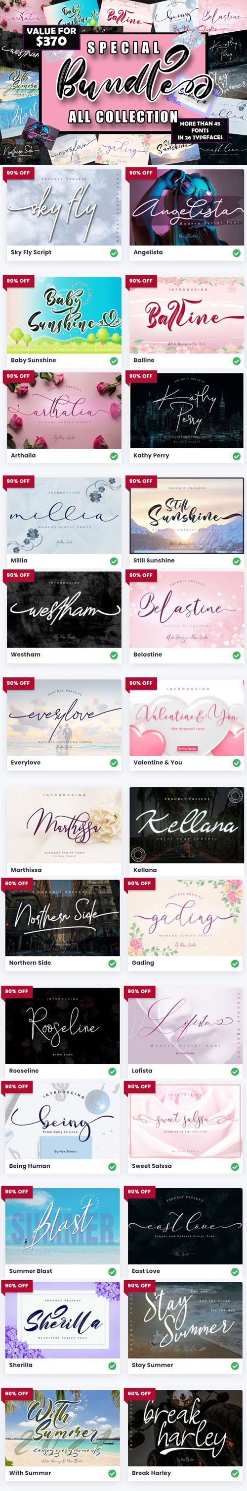 Special Bundle Fonts Collection