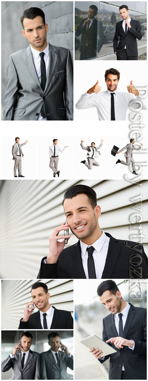 Successful business man stock photo