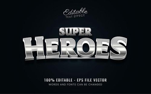 Super heroes text effect