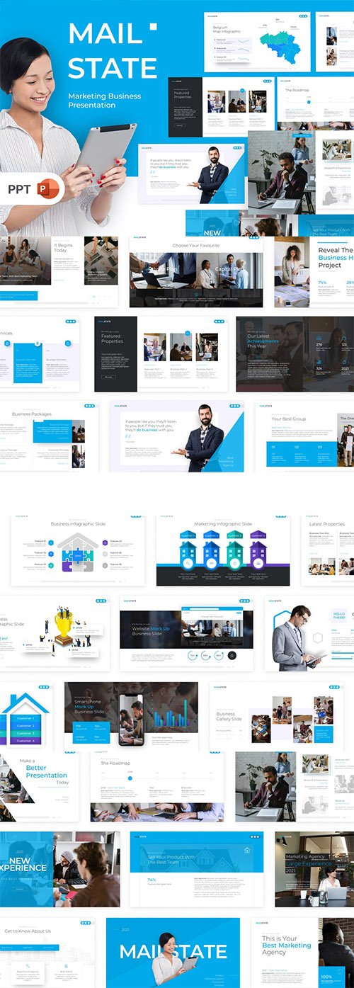 Mailstate Marketing PowerPoint Template