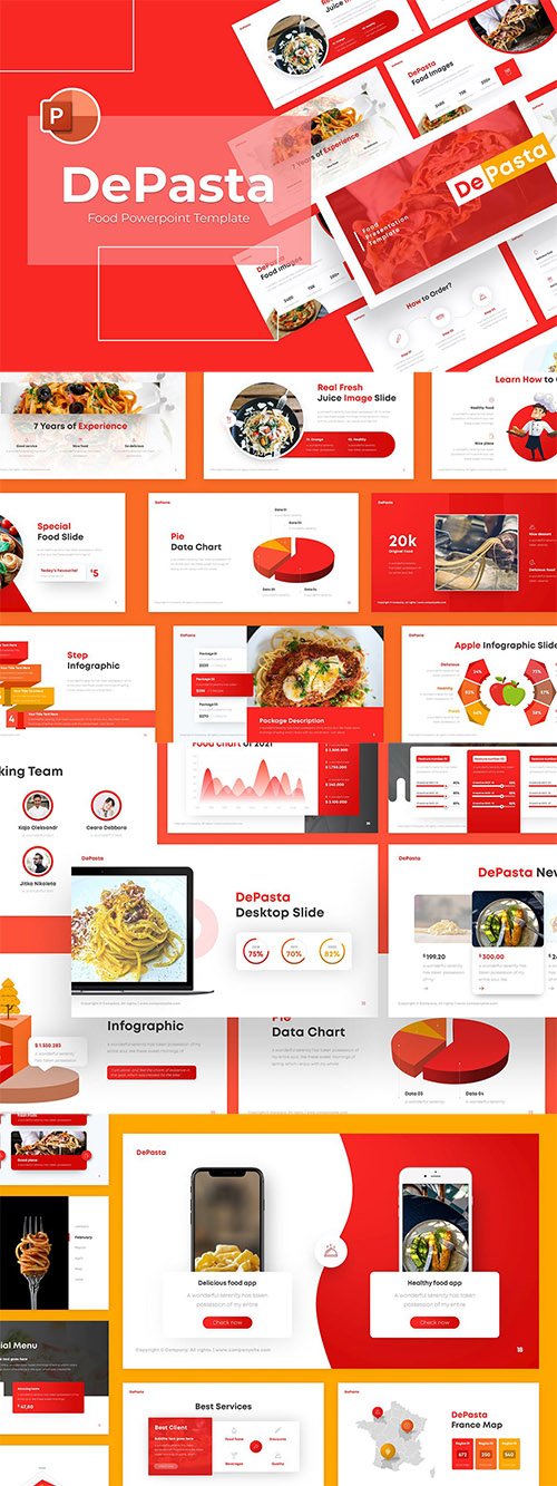 Depasta Food Modern PowerPoint Template