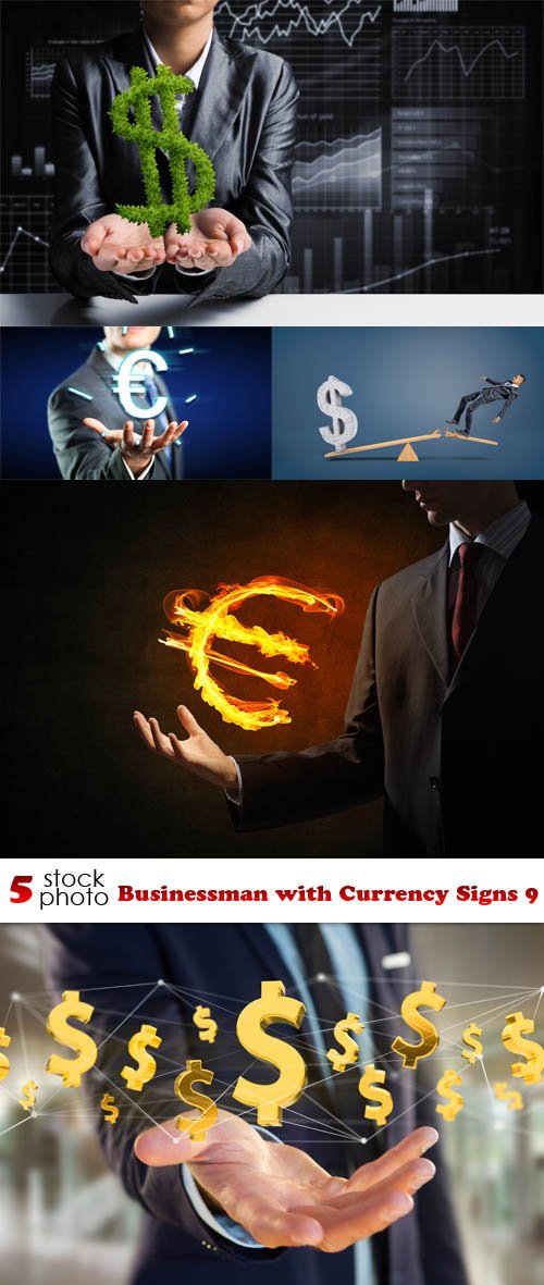 Photos - Businessman with Currency Signs 9