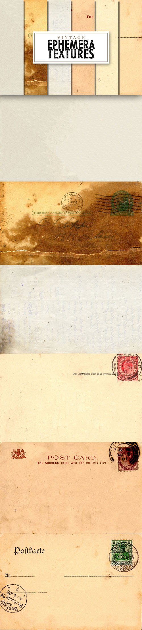 6 HQ Vintage Paper Textures