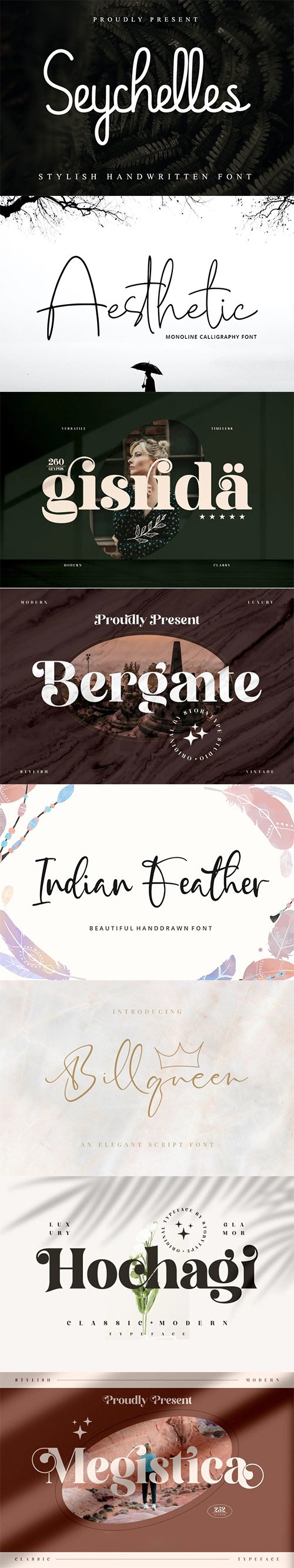 Modern and beautiful font collection