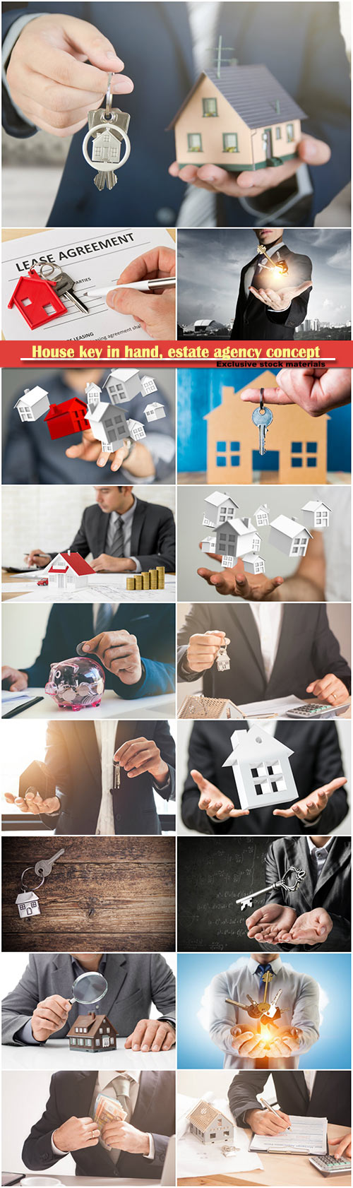 House key in hand, estate agency concept