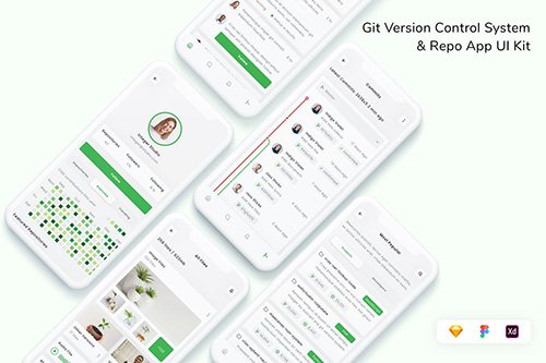 Git Version Control System & Repo App UI Kit