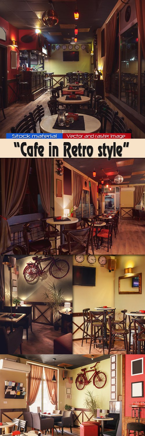 Interior - Cafe in retro style