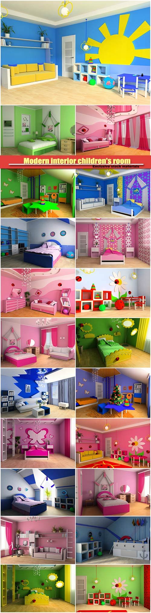 Modern interior children's room