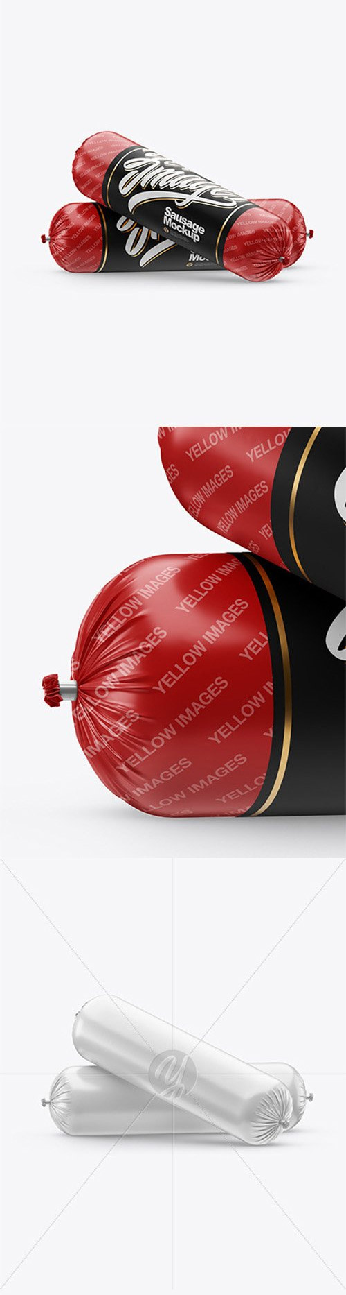 Two Glossy Sausages Mockup 44210
