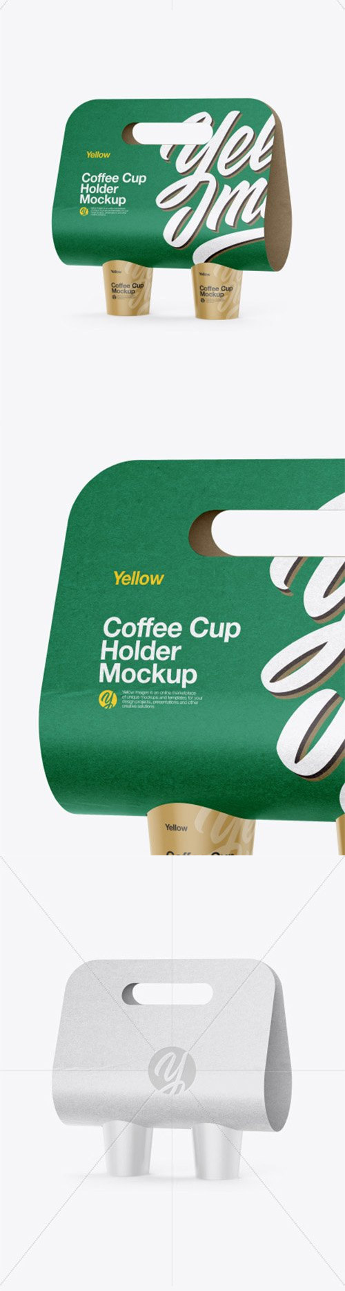 Coffee Cups Holder Mockup - Half Side View 33530