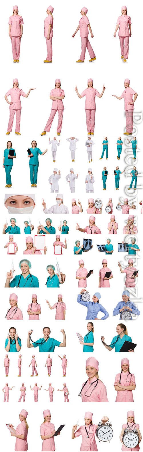 Female doctors in professional uniform stock photo