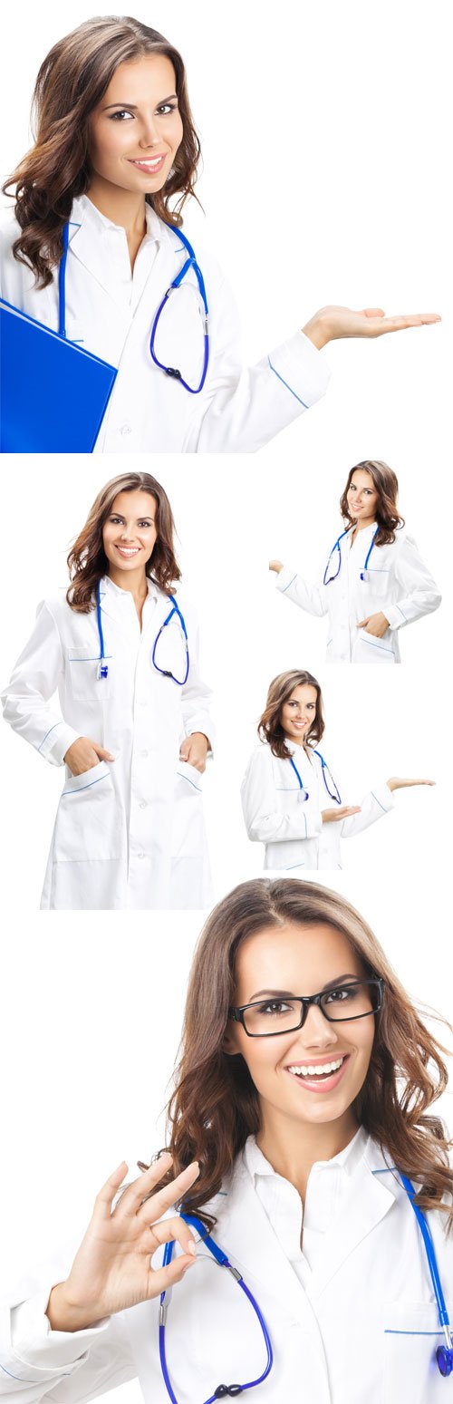 Doctor, woman in a white coat