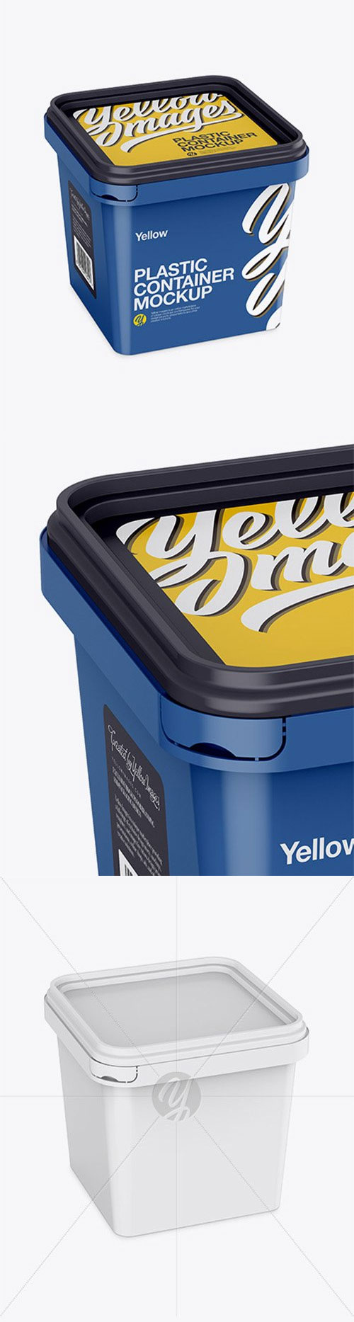 Matte Plastic Container Mockup - Half Side View 21600